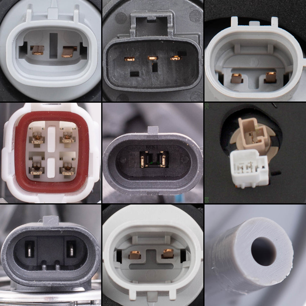 Brock Aftermarket Replacement Part Driver & Passenger Side Headlights w/LED DRLs, Tail Lights Quarter & Liftgate Mounted, & Rear Bumper Reflectors Set Compatible with 2015-2019 Toyota Sienna EXCEPT SE