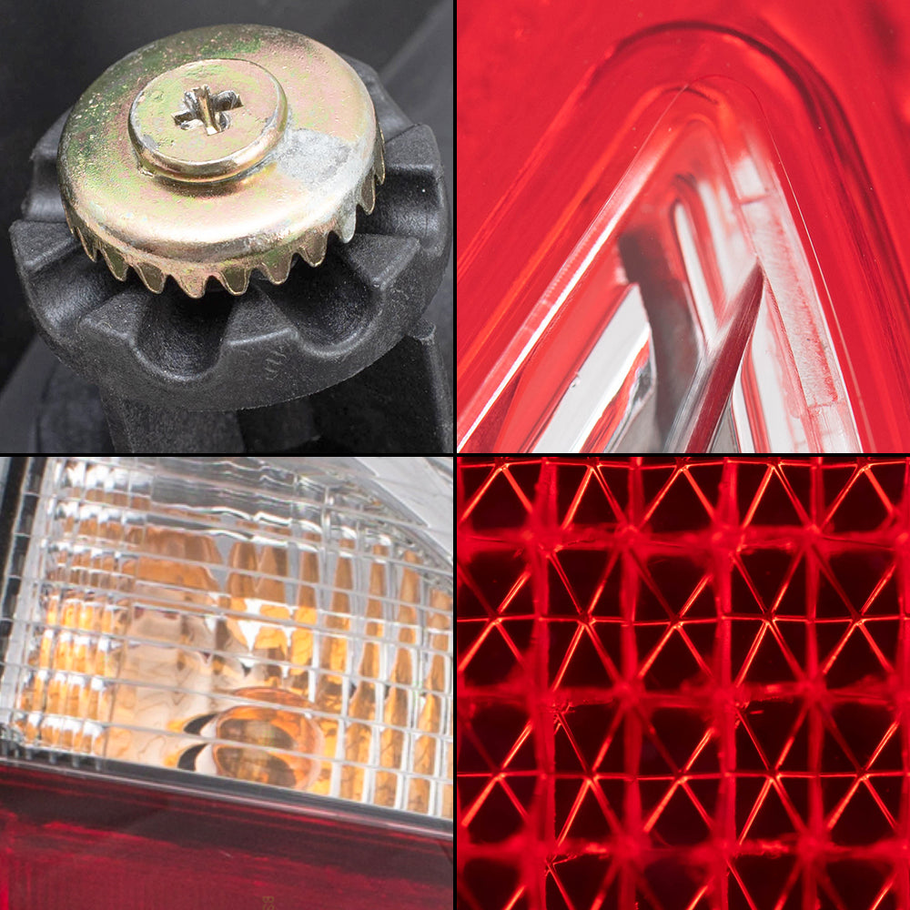 Brock Aftermarket Replacement Part Driver & Passenger Side Headlights w/LED DRLs, Tail Lights Quarter & Liftgate Mounted, & Rear Bumper Reflectors Set Compatible with 2015-2019 Toyota Sienna EXCEPT SE