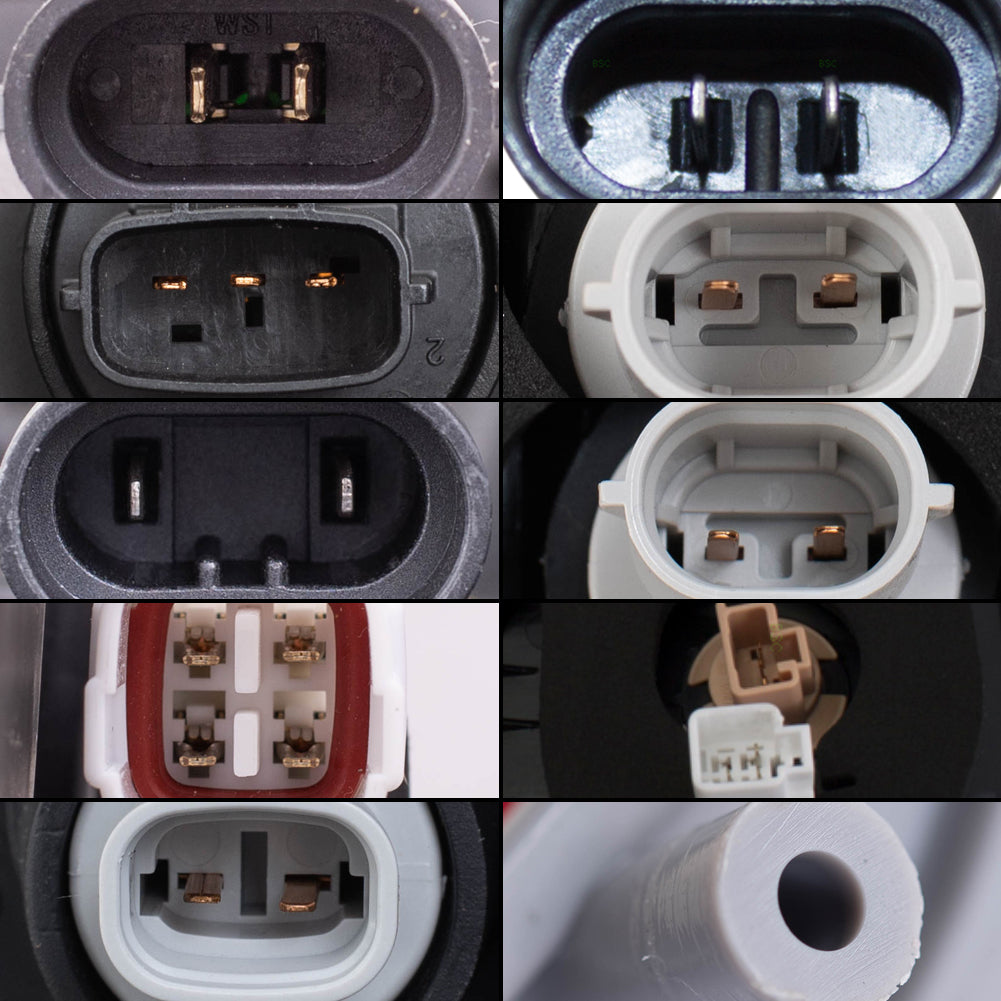 Brock Aftermarket Replacement Part Driver & Passenger Side Headlights w/LED DRLs, Tail Lights, Fog Lights, & Rear Reflectors Set Compatible with 2015-2017 Toyota Sienna EXCEPT SE