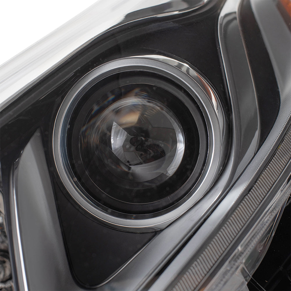 Halogen Combination Headlight Assembly With Chrome Bezel-LED Daytime Running Light Driver Side Left For 2015-2020 Toyota Sienna