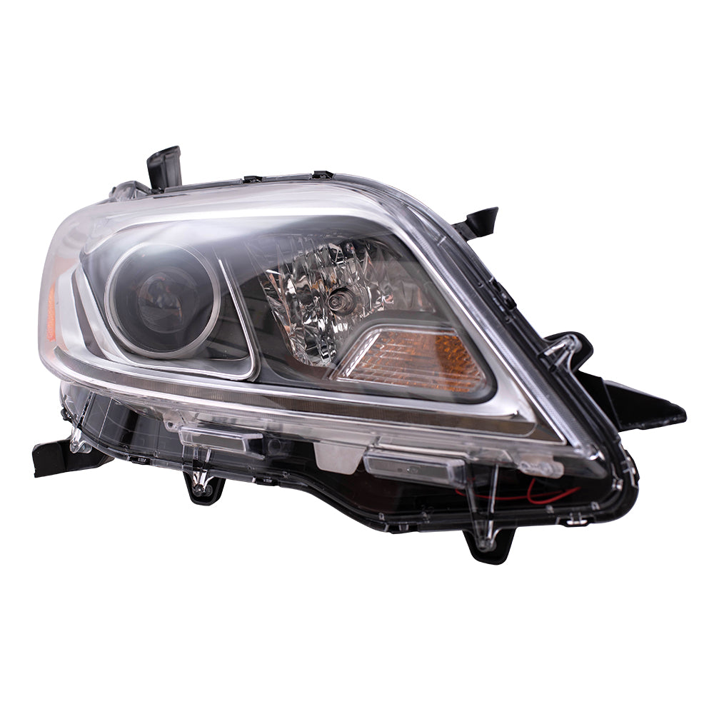 Halogen Combination Headlight Assembly With Chrome Bezel-LED Daytime Running Light Passenger Side Right For 2015-2020 Toyota Sienna