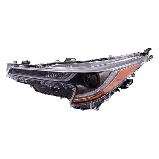 Brock Replacement Driver Side LED Combination Headlight Unit Compatible with 2020-2021 Corolla L/LE