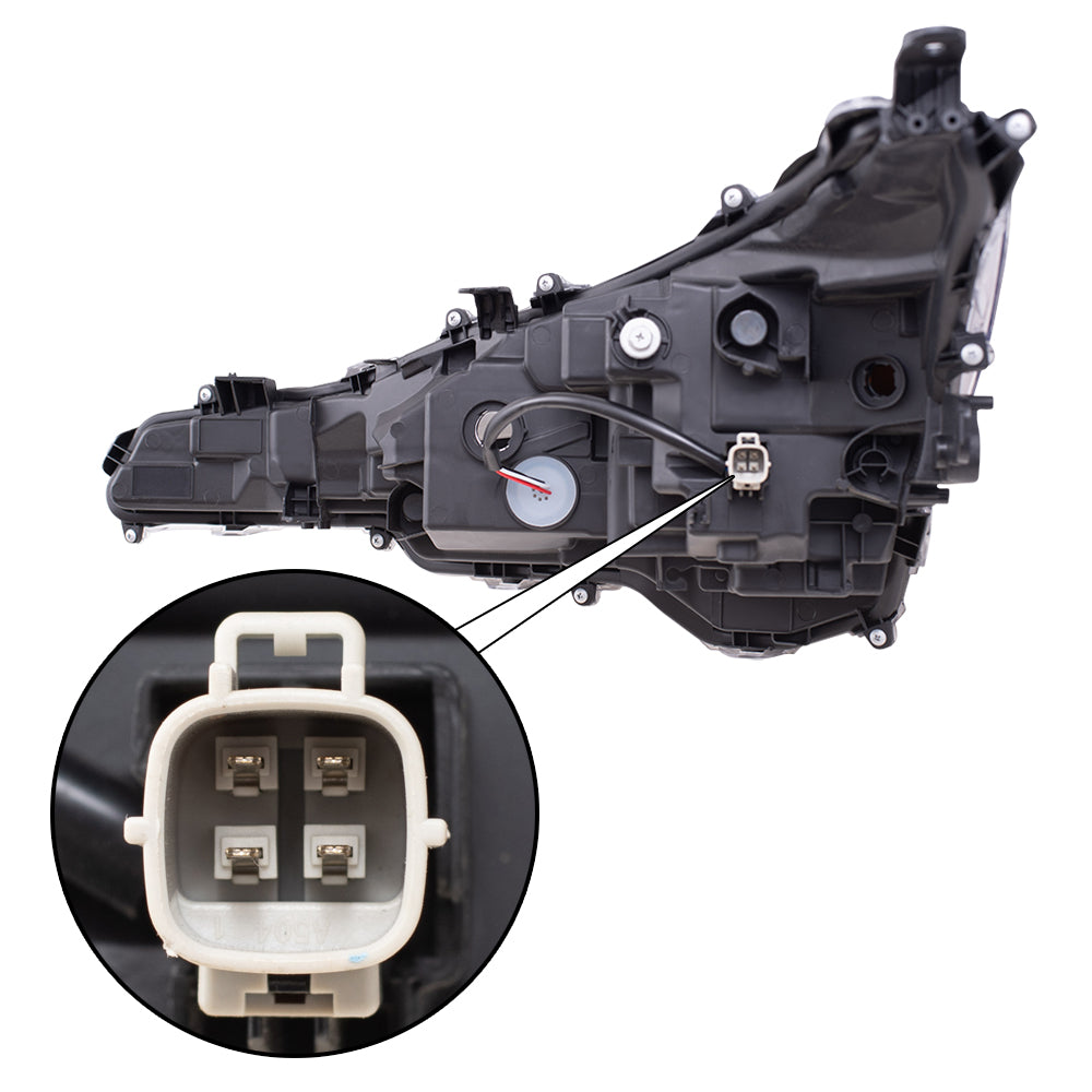 Brock Replacement Driver and Passenger Side LED Combination Headlight Unit Compatible with 2020-2021 Corolla L/LE Japan Built ONLY