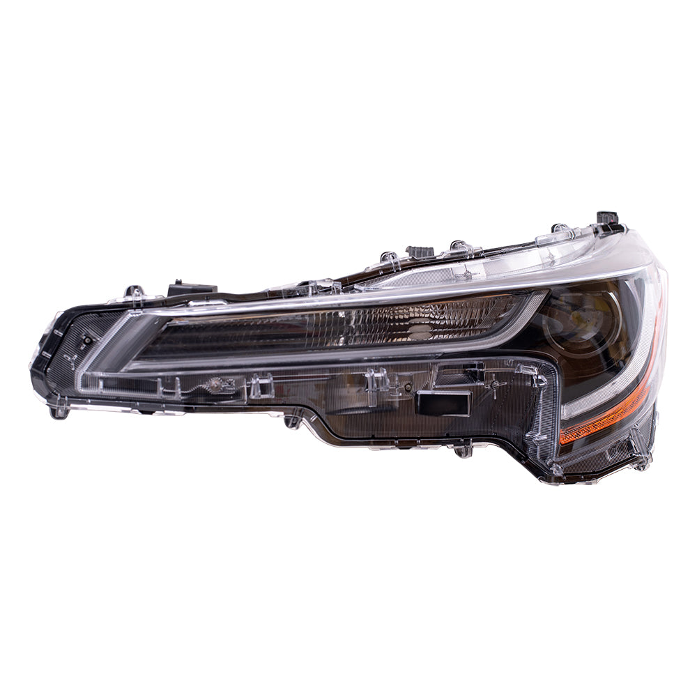 Brock Replacement Driver Side LED Combination Headlight Unit Compatible with 2020-2021 Corolla L/LE