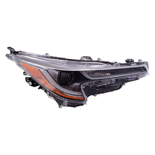 Brock Replacement Passenger Side LED Combination Headlight Unit Compatible with 2020-2021 Corolla L/LE