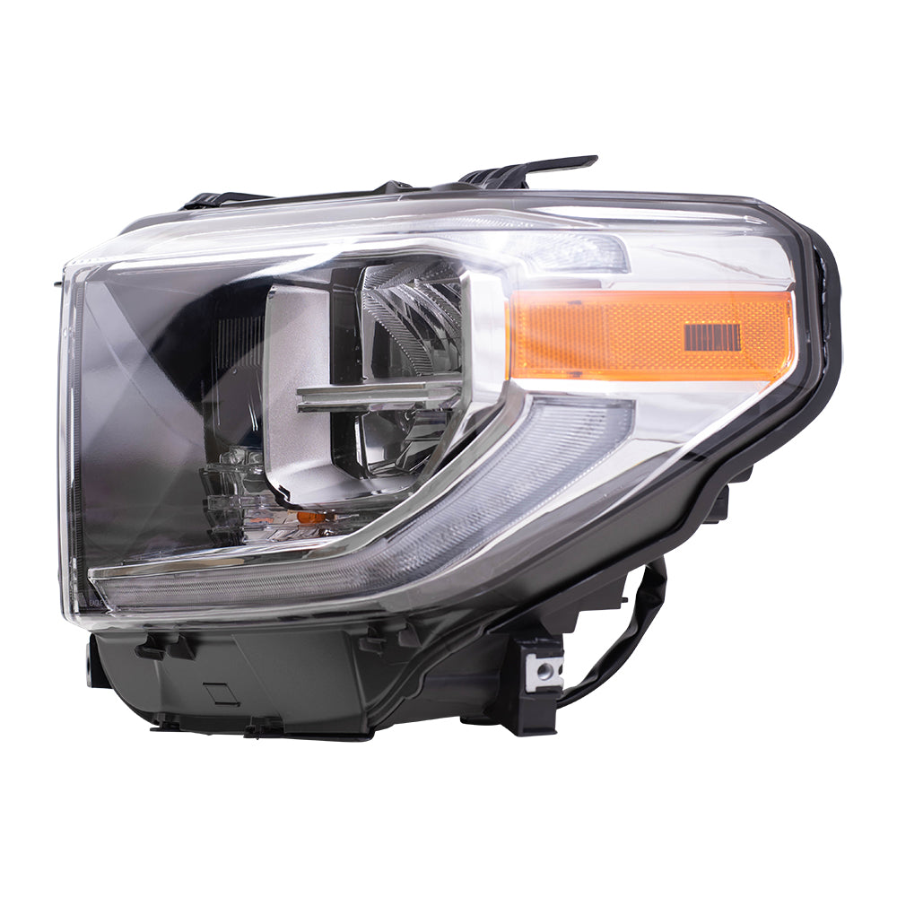 Brock Replacement Driver Side LED Combination Headlight Assembly without Smoked Chrome Accent Compatible with 2018-2021 Tundra