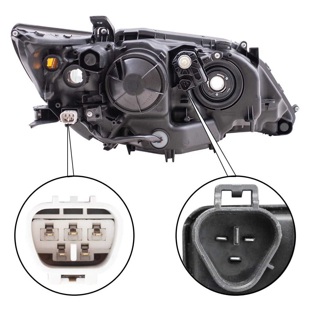 Brock Replacement Driver Side HID Combination Headlight Assembly without HID Kit Compatible with 2013-2015 ES 350 and 2013-2015 ES 300h