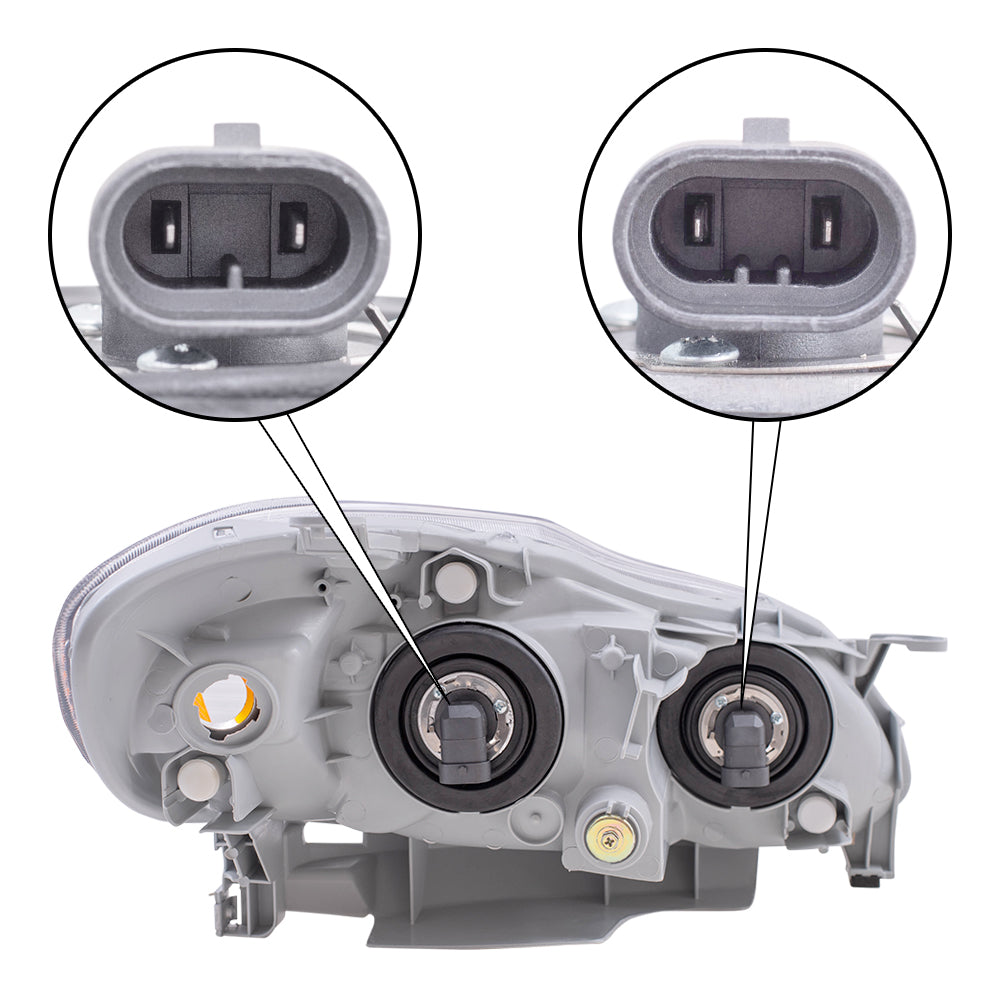 Fits Toyota Corolla CE/LE 03 04 Drivers Headlamp w/ Housing Headlight Assembly
