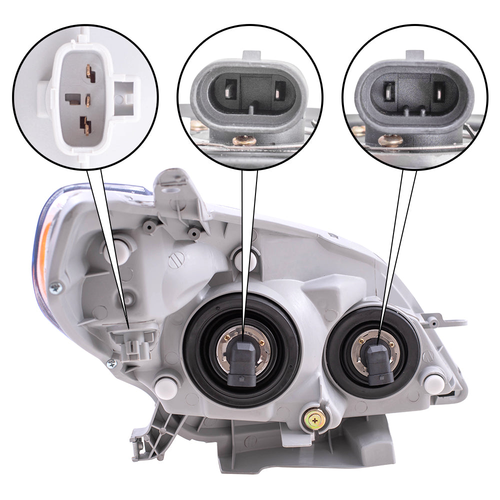 Fits Toyota Matrix 03-08 Drivers Halogen Combination Headlamp Headlight Assembly