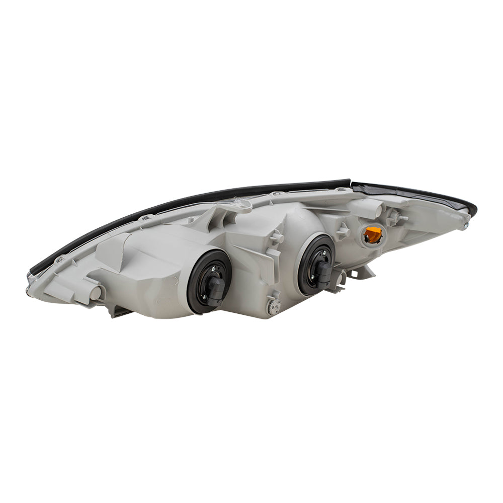 Brock Replacement Driver and Passenger Halogen Headlights Set Lens with Chrome Bezels Compatible with 2002-2004 Camry 81150AA060 81110AA060