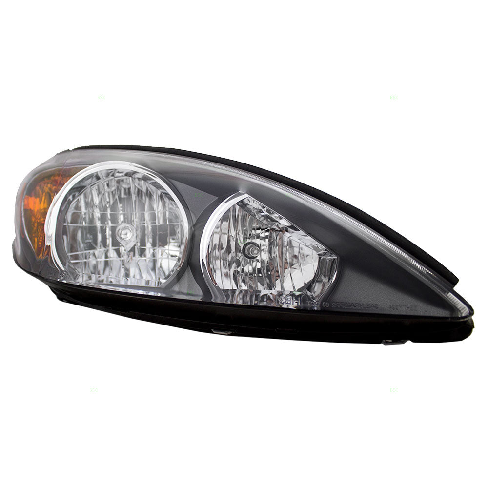 Brock Replacement Passengers Halogen Headlight Lens with Black Bezel Compatible with 2002-2004 Camry 81110-AA070