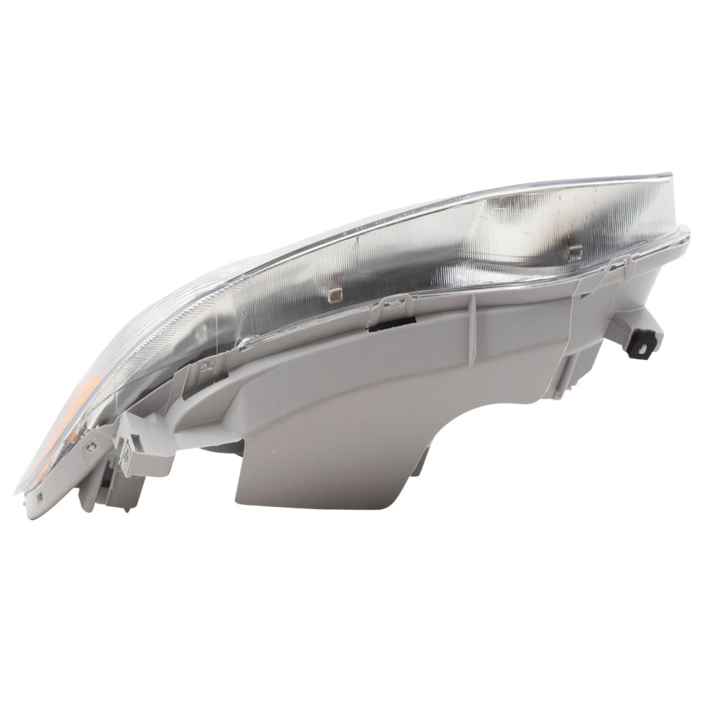 Brock Replacement Driver and Passenger Halogen Headlights Lens with Chrome Bezel Compatible with 2005-2008 Corolla N. America 8115002350 8111002360