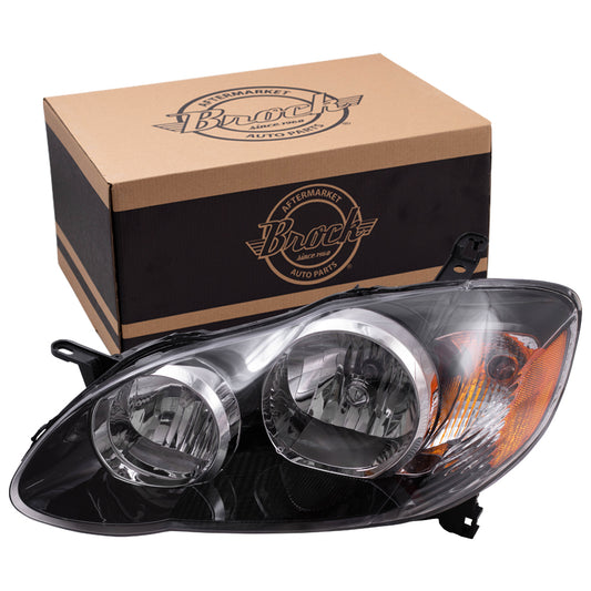 Fits Toyota Corolla 05-08 Drivers Halogen Headlight w/ Smoked Lens 8115002360