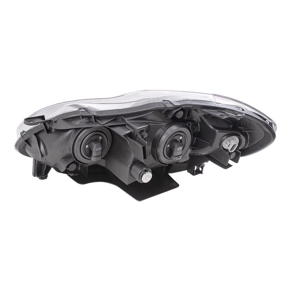 Brock Replacement Replacement Driver and Passenger Halogen Headlights with Smoked Lens Compatible with 2005-2008 Corolla 8115002360 8111002370