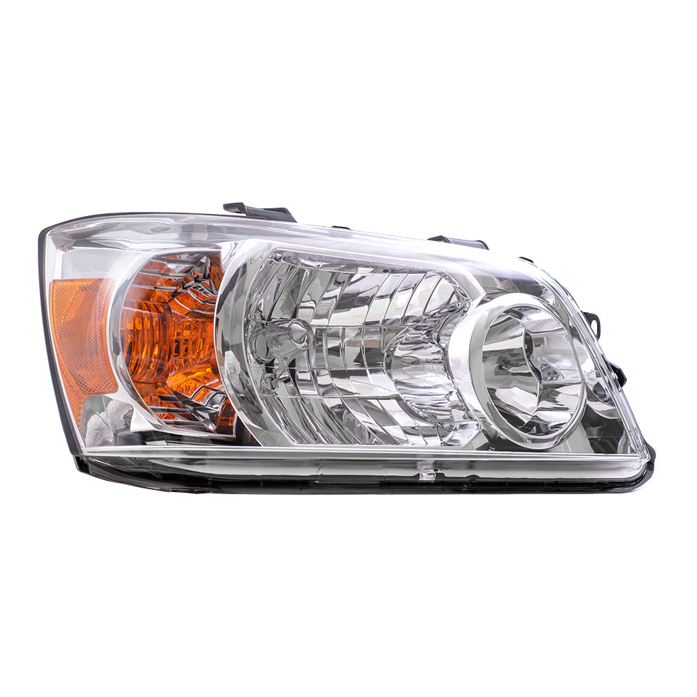 Brock Replacement Driver and Passenger Headlights Headlamps Compatible with 2007 Highlander 81170-48550 81130-48550