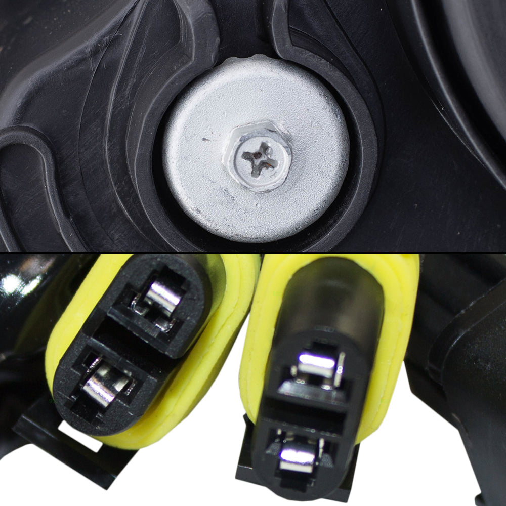 Brock Aftermarket Replacement Part Driver & Passenger Side Headlights w/o LED Daytime Running Lights & Fog Lights Kit W/Bezels-Wiring-Switch Set Compatible with 2011-2017 Toyota Sienna EXCEPT SE