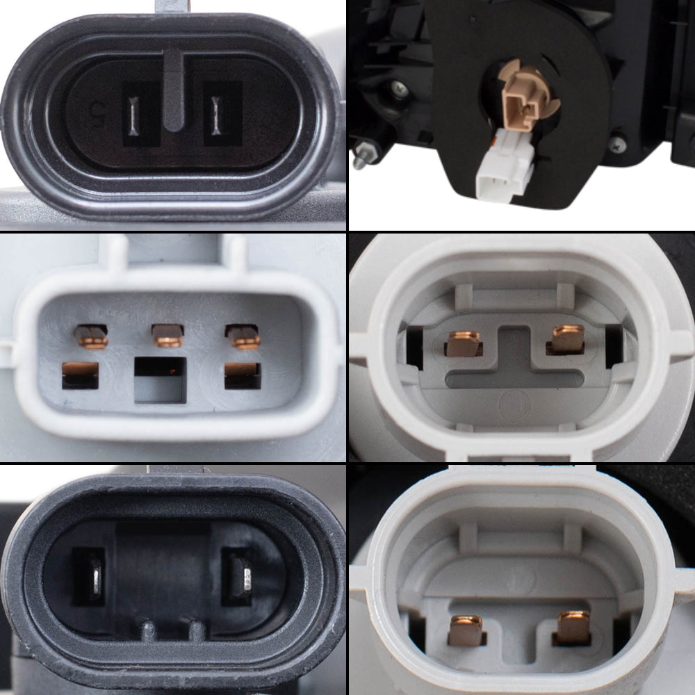 Brock Aftermarket Replacement Part Set of Halogen Combination Headlights w/o LED Daytime Running lights & Tail Lights Quarter & Liftgate Mounted Compatible with 2015-2019 Toyota Sienna EXCEPT SE