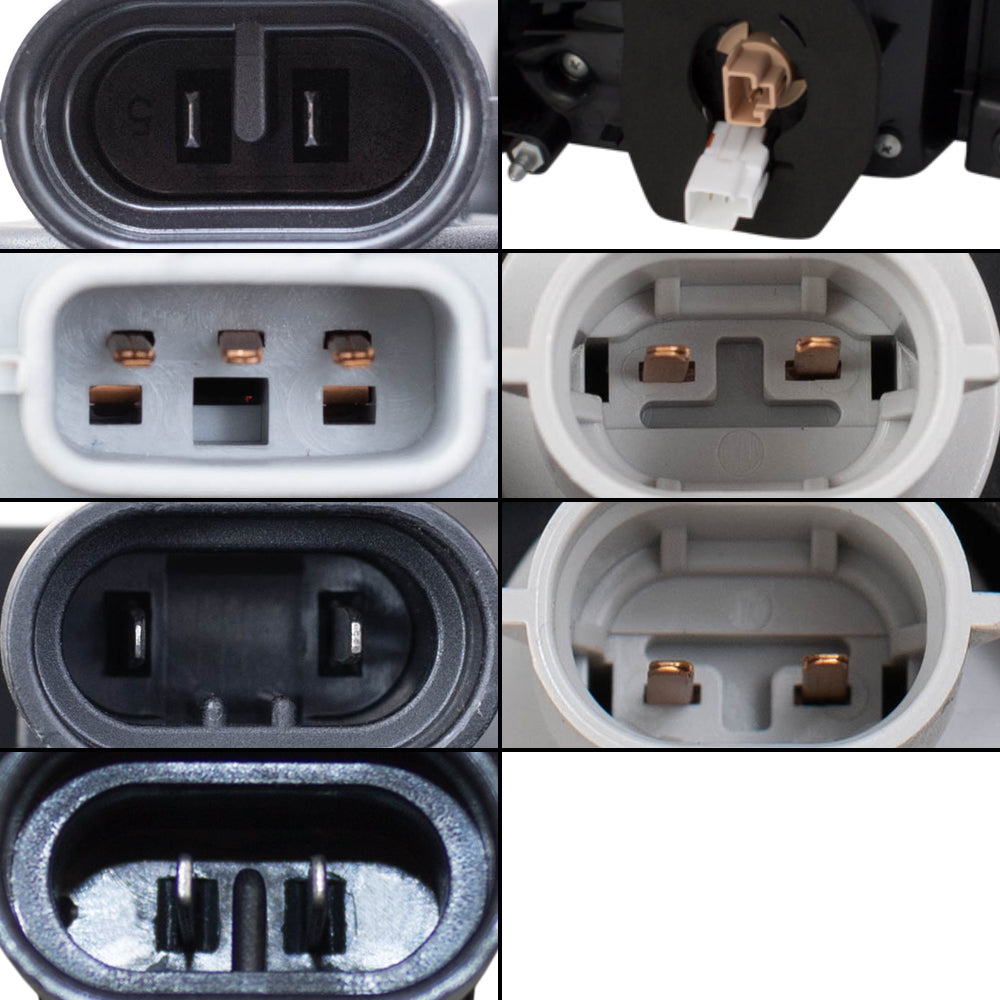 Brock Aftermarket Replacement Part Set of Headlights w/o LED Daytime Running light, & Fog Lights Kit, & Tail Lights Quarter & Liftgate Mounted Set Compatible with 2015-2017 Toyota Sienna EXCEPT SE