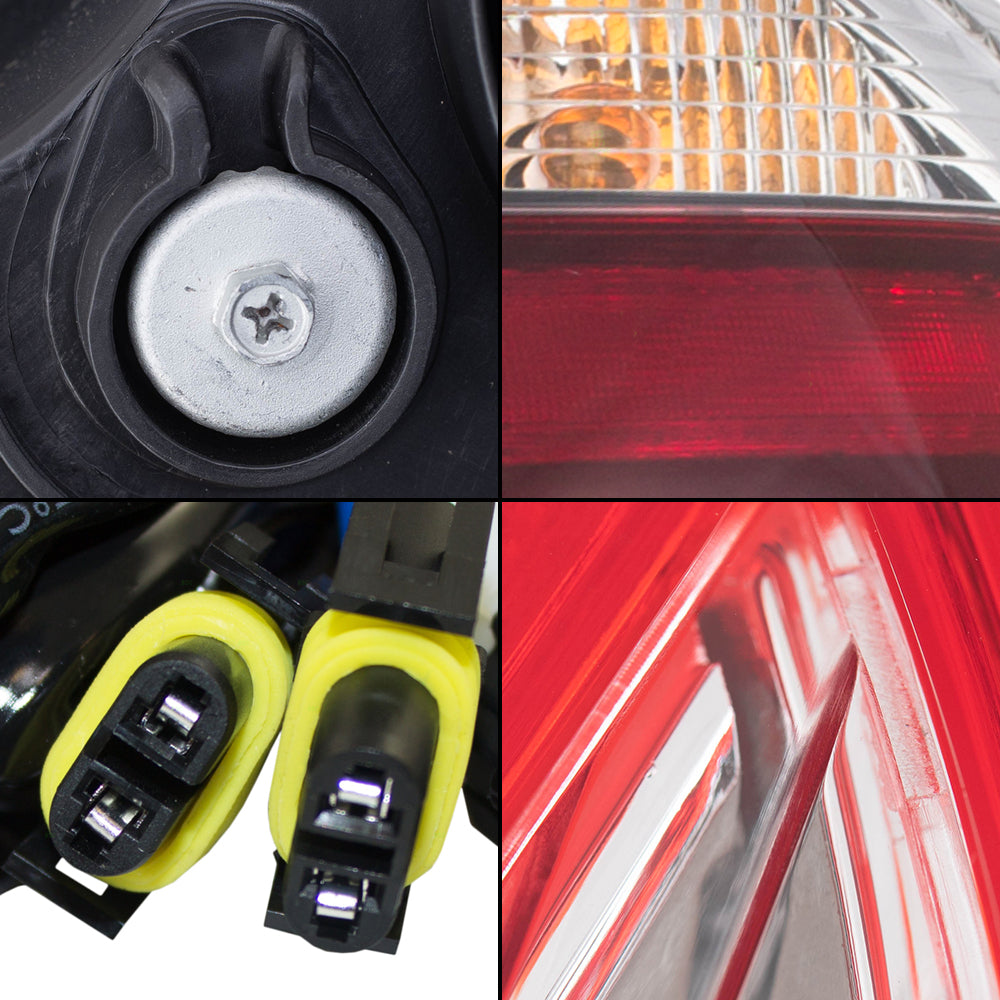 Brock Aftermarket Replacement Part Set of Headlights w/o LED Daytime Running light, & Fog Lights Kit, & Tail Lights Quarter & Liftgate Mounted Set Compatible with 2015-2017 Toyota Sienna EXCEPT SE