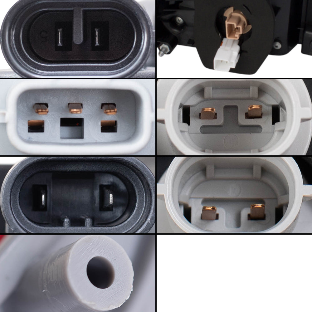 Brock Aftermarket Replacement Part Set of Headlights w/o LED Daytime Running light, Tail Lights Quarter & Liftgate Mounted, & Rear Bumper Reflectors Compatible with 2015-2019 Toyota Sienna EXCEPT SE