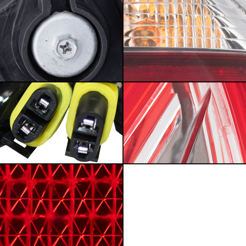 Brock Aftermarket Replacement Part Set of Headlights w/o LED Daytime Running light, Fog Lights Kit, Tail Lights, & Rear Bumper Reflectors Set Compatible with 2015-2017 Toyota Sienna EXCEPT SE