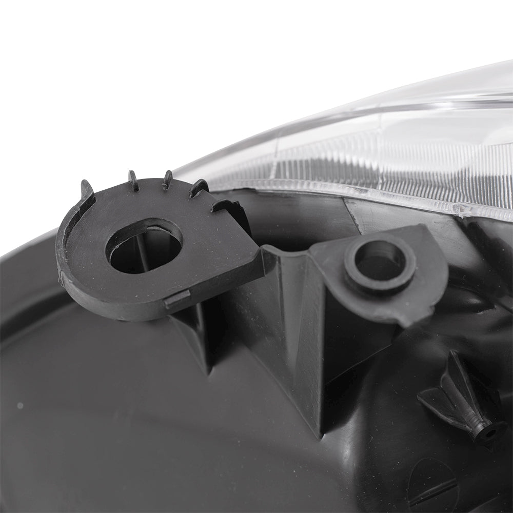 Brock Replacement Driver and Passenger Headlights Headlamps with Black Housing Compatible with Corolla 8115002B60 8111002B60