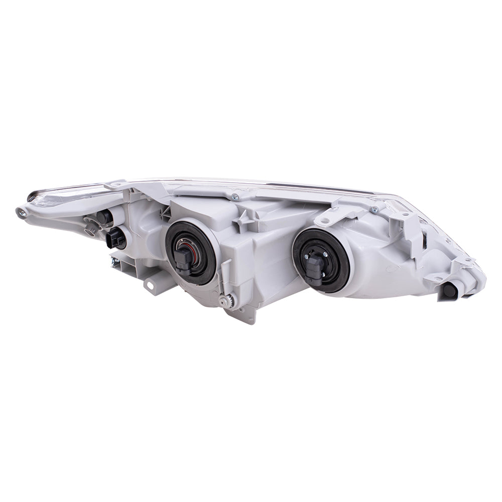 Brock Replacement Driver and Passenger Halogen Headlights with Black Bezels Compatible with 12-14 Camry 8115006800 8111006800