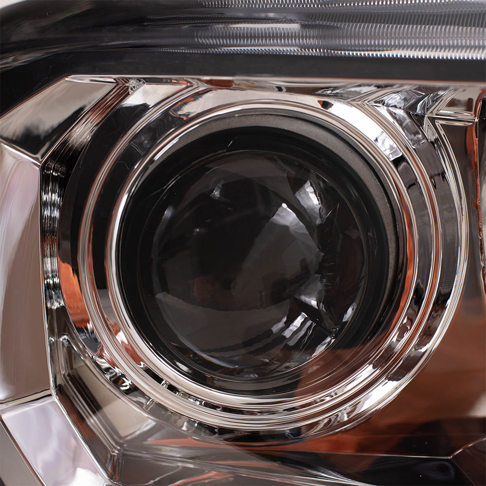 Brock Aftermarket Replacement Passenger Right Halogen Combination Headlight Assembly Without LED Daytime Running Light Compatible With 2019-2023 Toyota Tacoma With Fog Lights