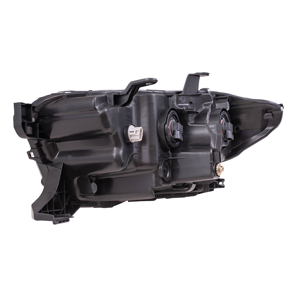 Brock Aftermarket Replacement Passenger Right Halogen Combination Headlight Assembly Without LED Daytime Running Light Compatible With 2019-2023 Toyota Tacoma With Fog Lights