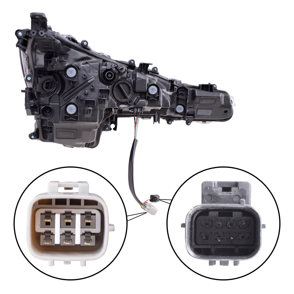 Brock Aftermarket Replacement Part Driver Side LED Combination Headlight Assembly Compatible with 2020-2021 Toyota Corolla SE Sedan Japan Built ONLY