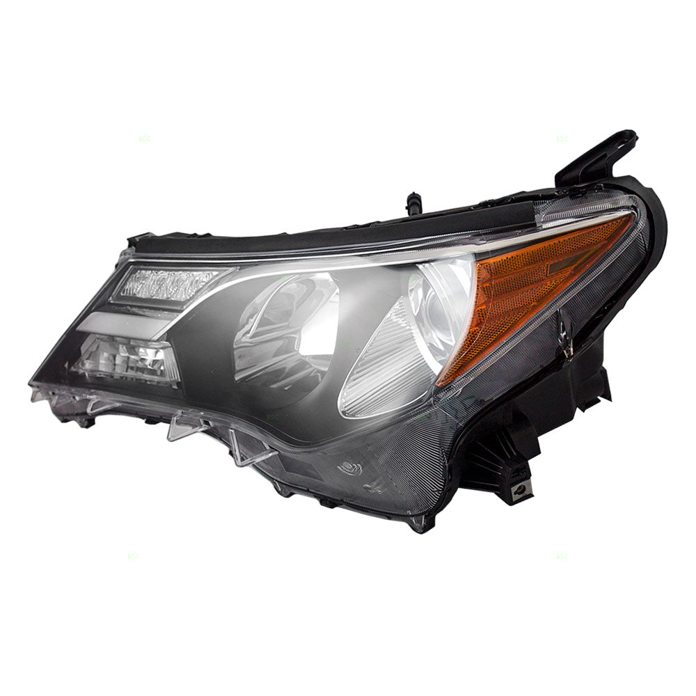 Brock Replacement Drivers Combination Halogen Headlight Headlamp Assembly Compatible with 13-15 RAV4 81150-0R042