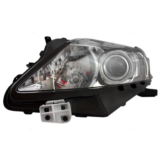 Brock Replacement Drivers Halogen Combination Headlight Headlamp w/ Chrome Bezel Compatible with10-12 RX350 81150-0E050