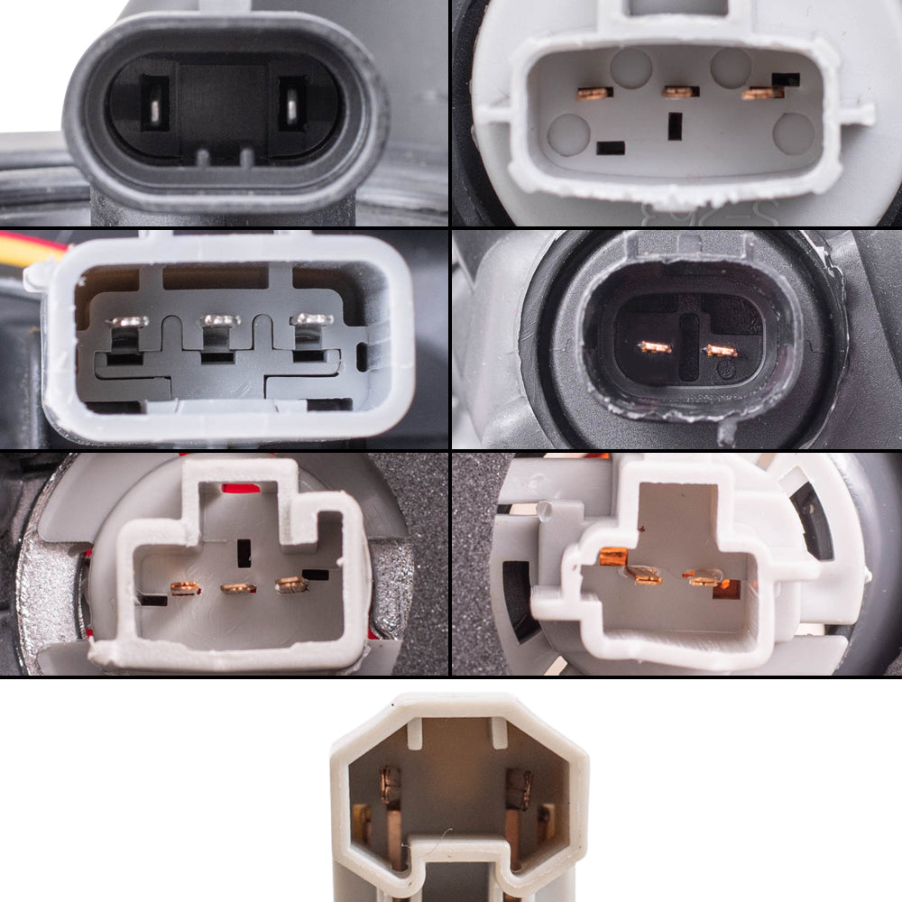 Brock Replacement Driver and Passenger Side Combination Headlight Assemblies and Tail Light Assemblies Quarter Mounted & Lid Mounted 6 Piece Set Compatible with 2014-2016 Corolla