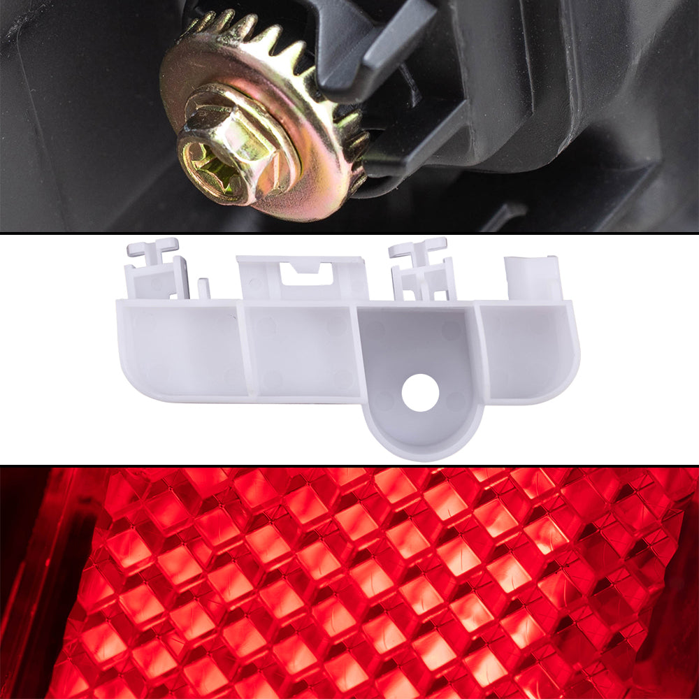Brock Replacement Driver and Passenger Side Combination Headlight Assemblies and Tail Light Assemblies Quarter Mounted & Lid Mounted 6 Piece Set Compatible with 2014-2016 Corolla