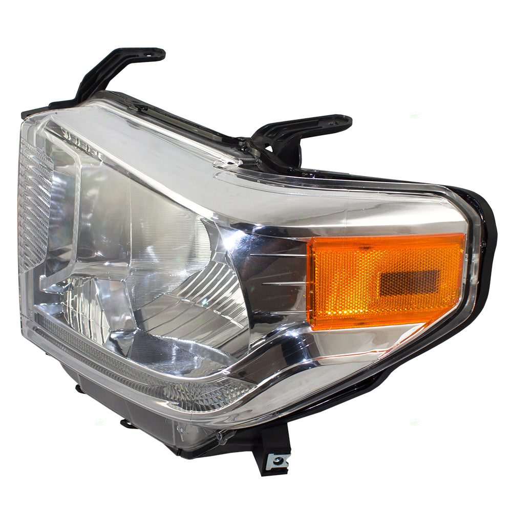 Fits Toyota Tundra 14-17 w/ Leveling & LED DRL Drivers Halogen Headlamp Assembly