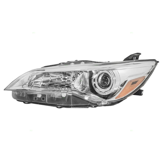 Fits Toyota Camry & Hybrid 15-16 Drivers Halogen Headlight - w/ Black Housing