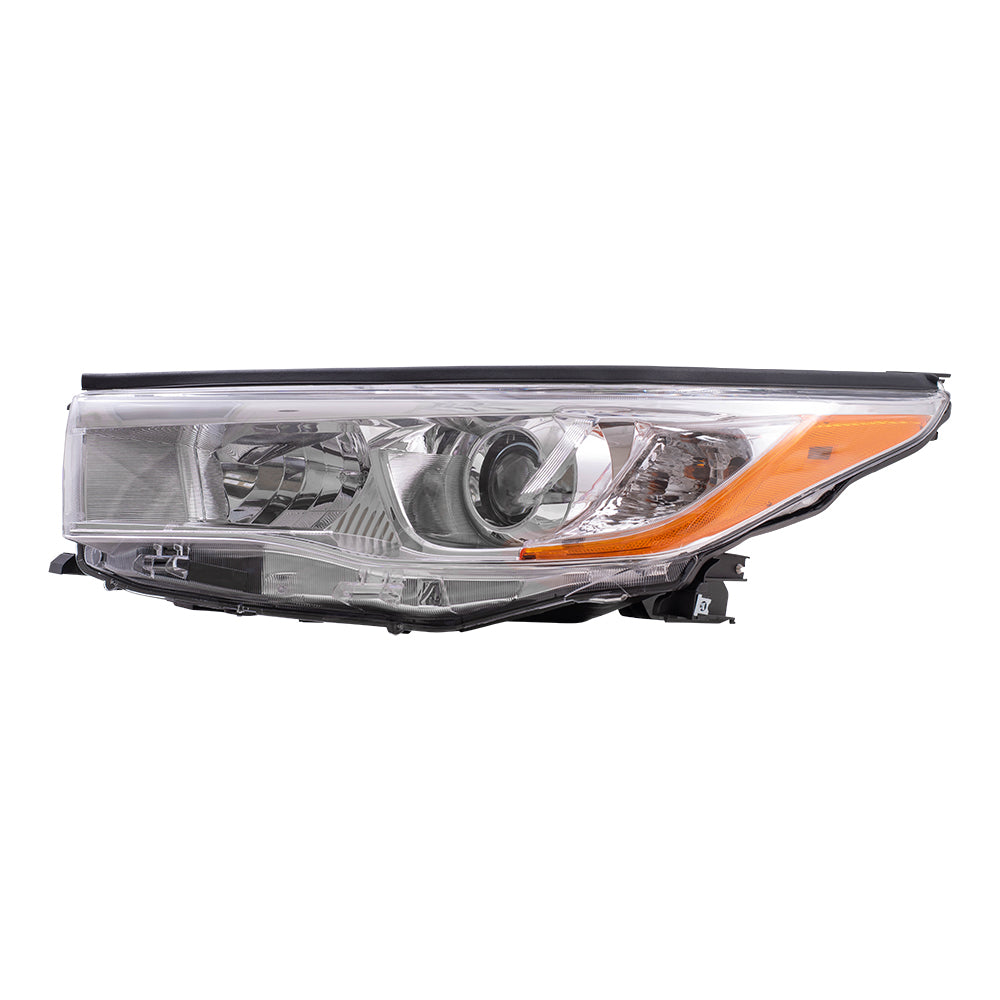 Brock Replacement Drivers Headlight Headlamp Lens Compatible with Highlander & Hybrid 81150-0E180 114-60269AL