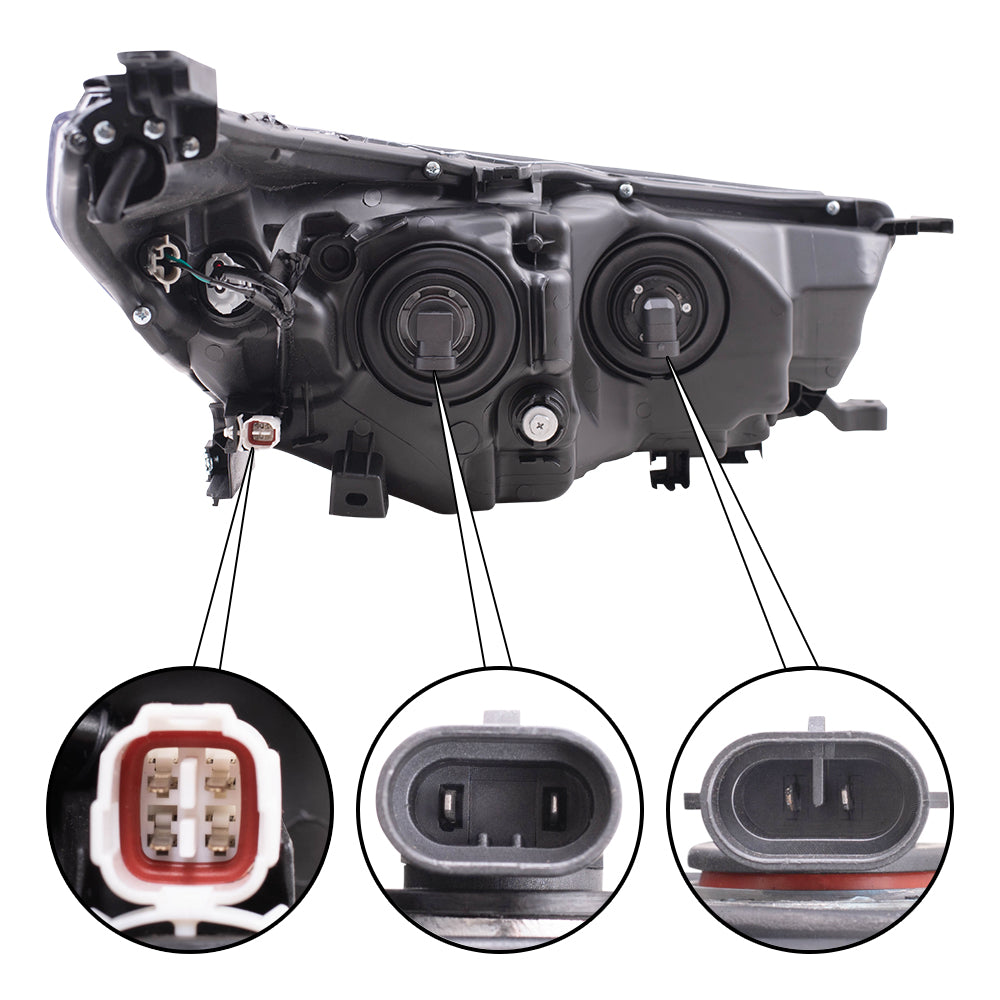 Brock Replacement Drivers Headlight Headlamp Lens Compatible with Highlander & Hybrid 81150-0E180 114-60269AL