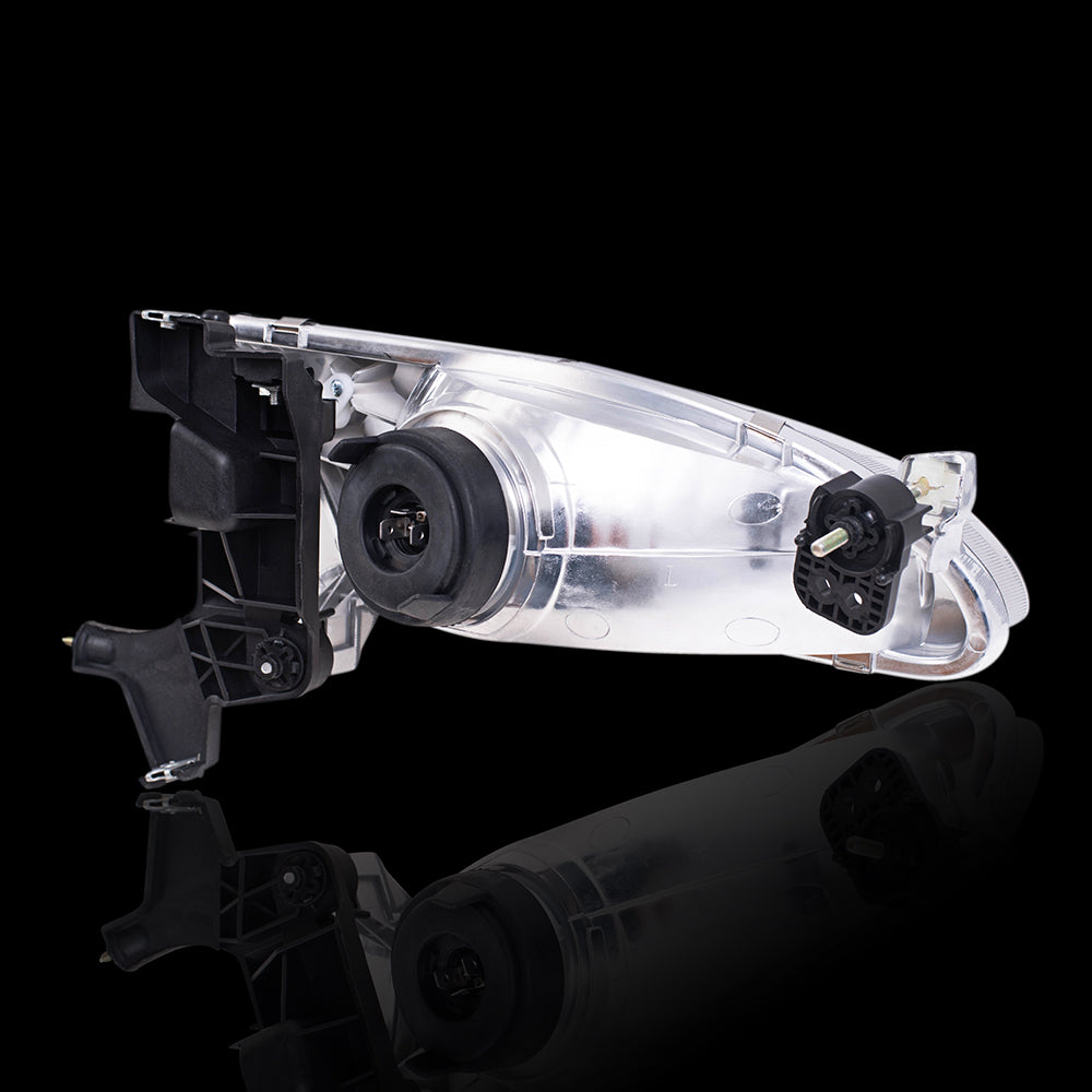 Brock Replacement Driver and Passenger Side Halogen Headlight Assembly Set Compatible with 98-00 Corolla