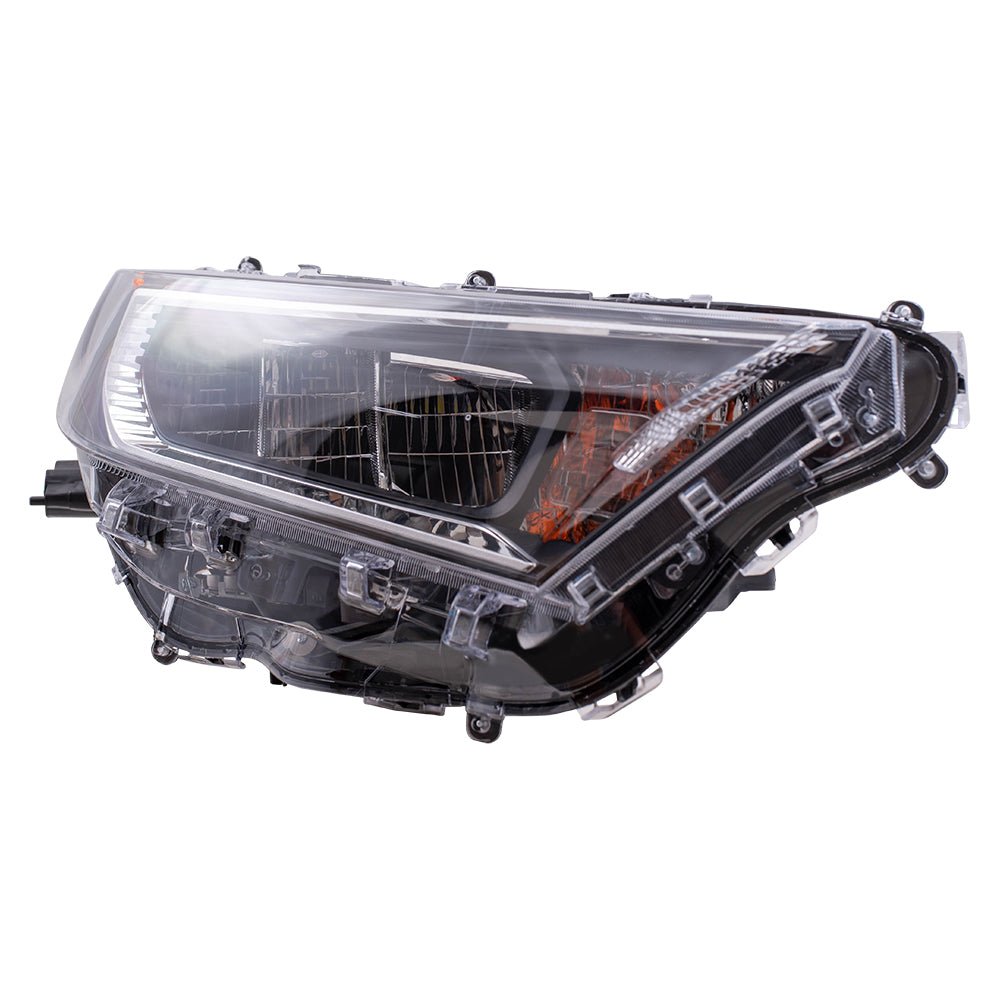 Brock Replacement Driver and Passenger Side LED Combination Headlight Assemblies with Chrome Bezel Compatible with 2019-2020 Rav4 North America 2021 Rav4 North America Built Except LE
