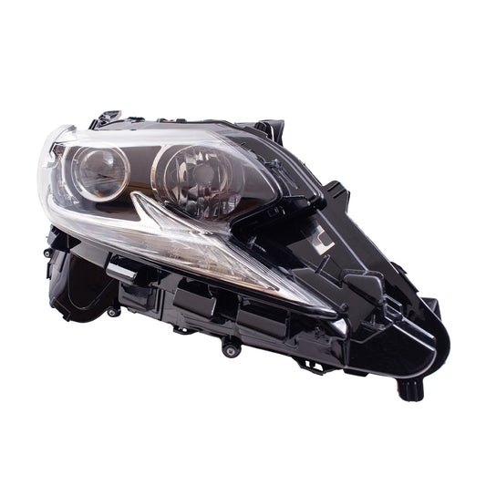 Brock Aftermarket Replacement Passenger Right Combination Headlight Assembly with LED Low Beam-Halogen High Beam Compatible with 2016-2018 Lexus ES 3005h