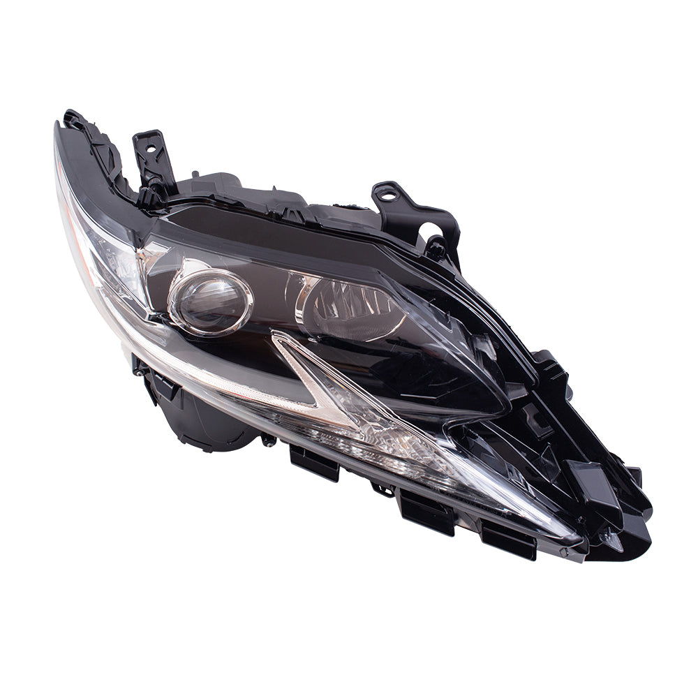 Brock Aftermarket Replacement Passenger Right Combination Headlight Assembly with LED Low Beam-Halogen High Beam Compatible with 2016-2018 Lexus ES 3005h