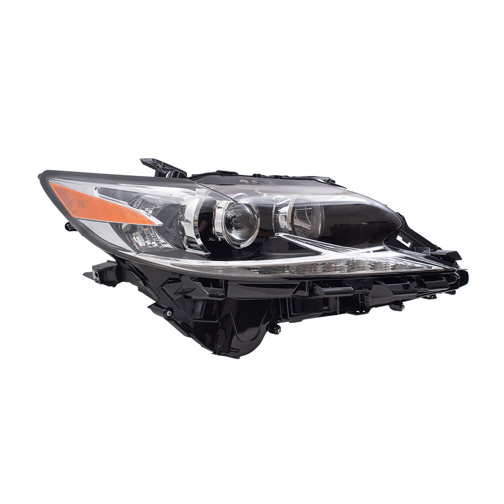 Brock Aftermarket Replacement Passenger Right Combination Headlight Assembly with LED Low Beam-Halogen High Beam Compatible with 2016-2018 Lexus ES 3005h