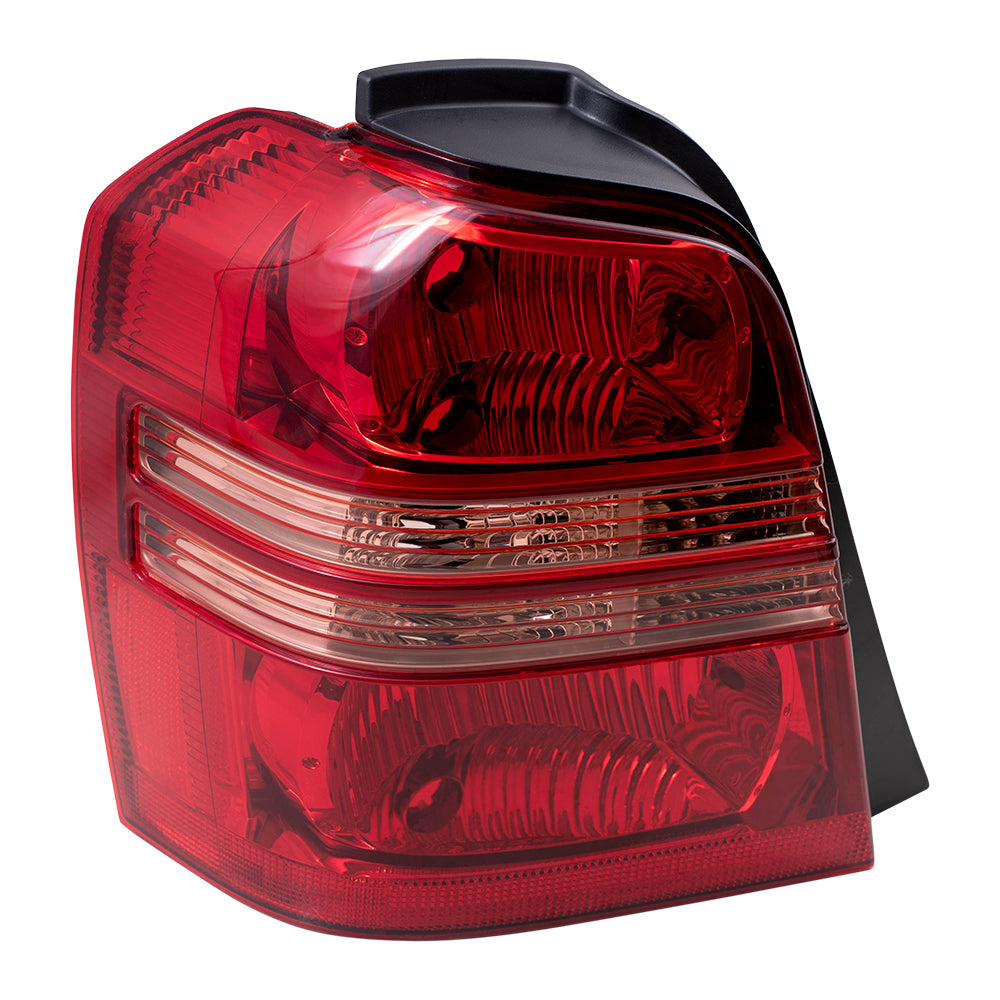 Brock Replacement Drivers Taillight Tail Lamp Compatible with 01-03 Highlander 81561-48050