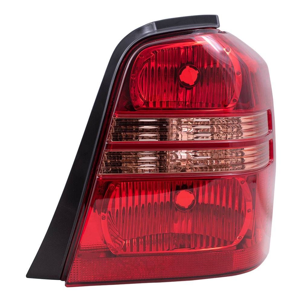 Brock Replacement Driver and Passenger Taillights Tail Lamps Compatible with 01-03 SUV 81561-48050 81551-48050