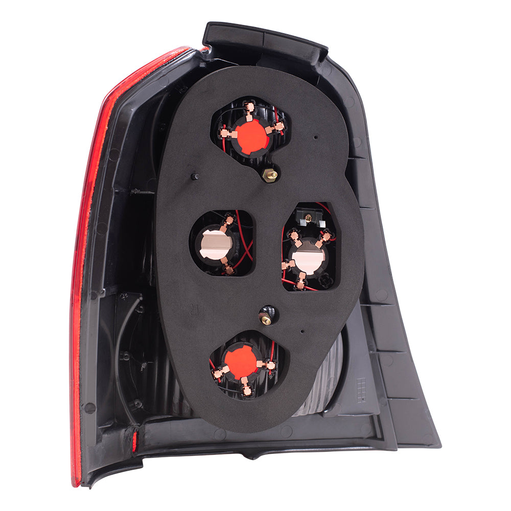 Brock Replacement Driver and Passenger Taillights Tail Lamps Compatible with 01-03 SUV 81561-48050 81551-48050