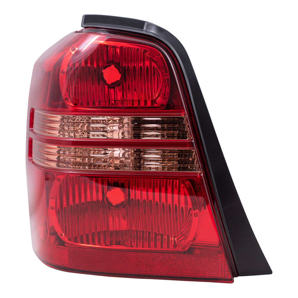Brock Replacement Drivers Taillight Tail Lamp Compatible with 01-03 Highlander 81561-48050