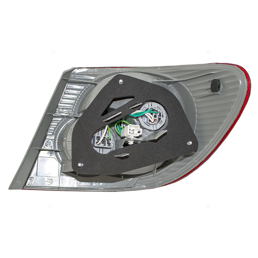Brock Replacement Drivers Taillight Tail Lamp with Red & Lens Compatible with 03-08 Corolla 8156002290