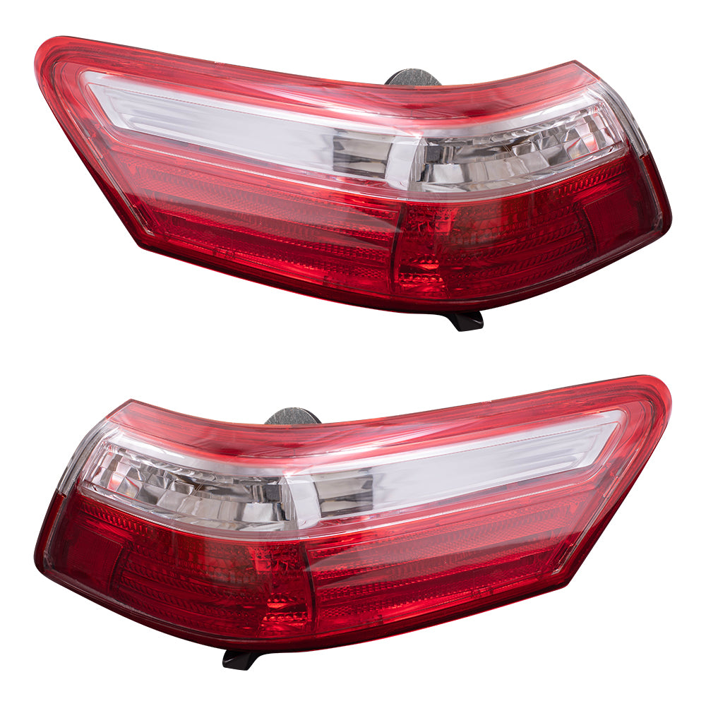 Brock Replacement Driver and Passenger Taillights Quarter Panel Mounted Tail Lamps Compatible with 07-09 Camry 8156006240 8155133340