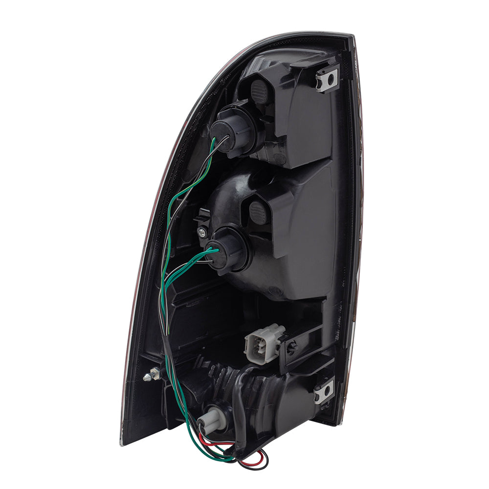 Brock Replacement Driver and Passenger Tail Lights w/ LED Center Lens Compatible with 2005-2015 Tacoma Pickup Truck 8156004160 8155004160